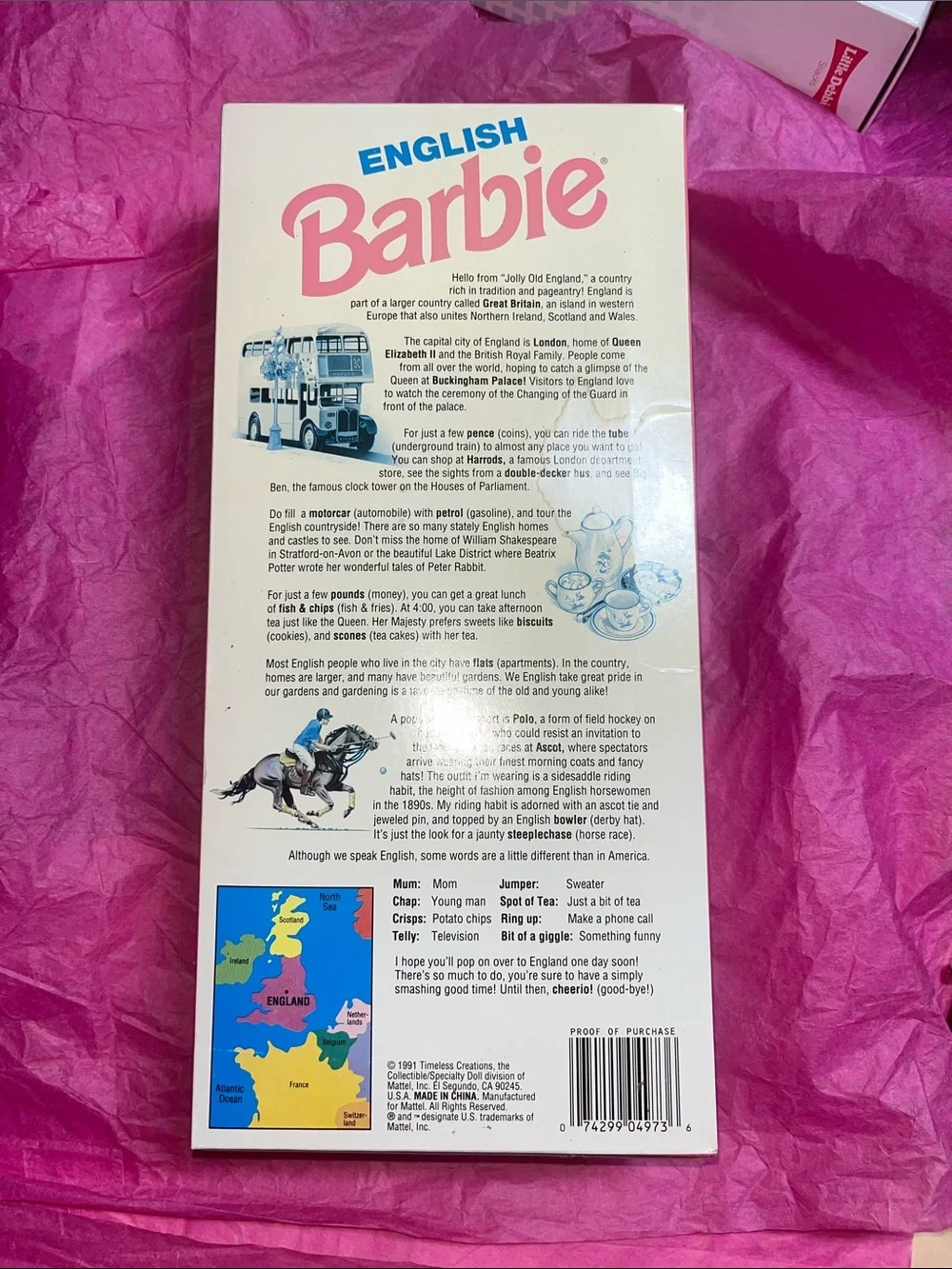 1991 Special Edition English Barbie Dolls of the World Collection #4973 NRFB